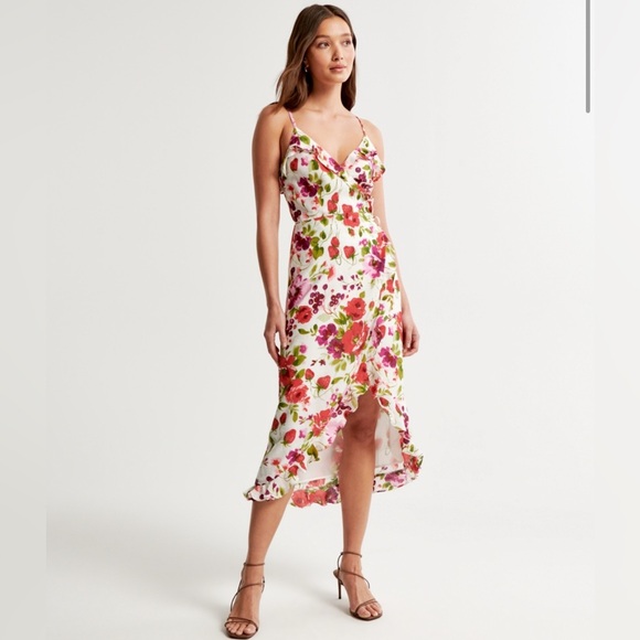Abercrombie & Fitch Dresses & Skirts - Abercrombie Ruffle Wrap Midi Dress